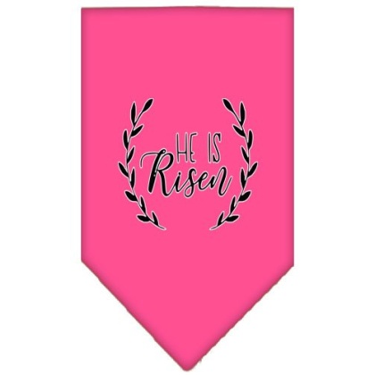 He Is Risen Screen Print Bandana Bright Pink Large