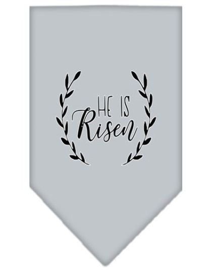 He Is Risen Screen Print Bandana Grey Large