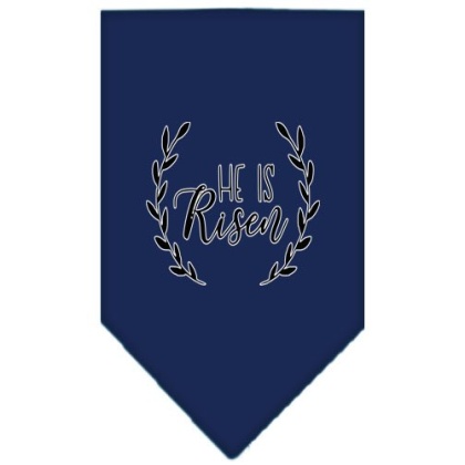 He Is Risen Screen Print Bandana Navy Blue large