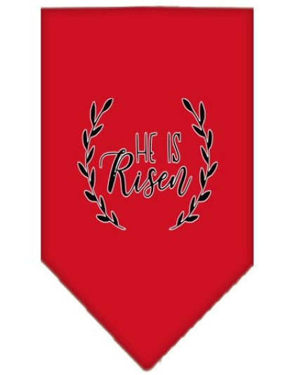 He Is Risen Screen Print Bandana Red Large