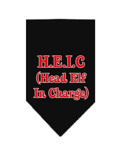 Head elf In Charge Screen Print Bandana Black Large