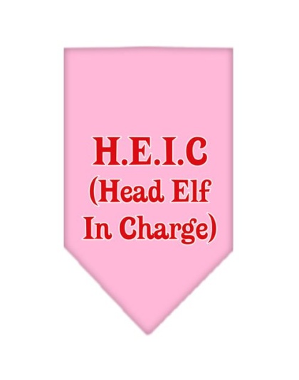 Head elf In Charge Screen Print Bandana Light Pink Large