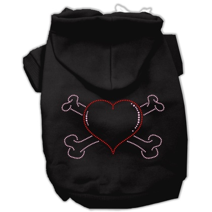 Heart and Crossbones Hoodies Black L