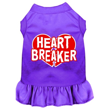 Heart Breaker Screen Print Dress Purple 4X (22)