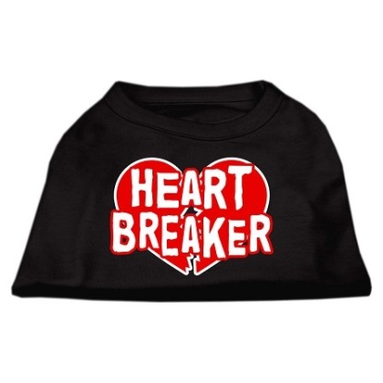 Heart Breaker Screen Print Shirt Black Lg