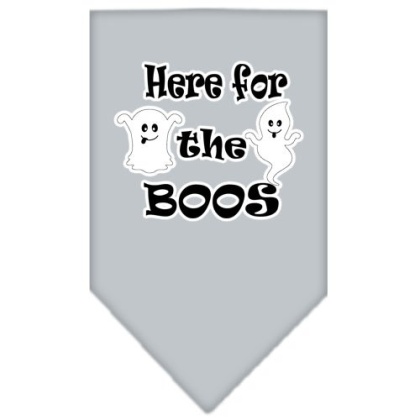 Here for the Boos Screen Print Bandana Grey Large