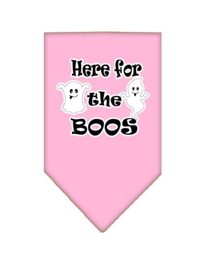 Here for the Boos Screen Print Bandana Light Pink Large