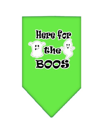 Here for the Boos Screen Print Bandana Lime Green Large