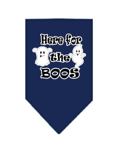 Here for the Boos Screen Print Bandana Navy Blue large