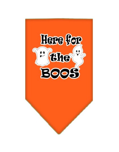 Here for the Boos Screen Print Bandana Orange Large