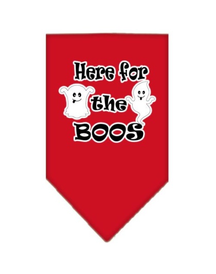 Here for the Boos Screen Print Bandana Red Large