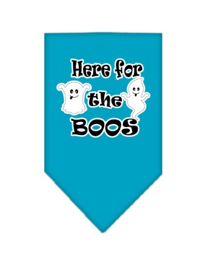 Here for the Boos Screen Print Bandana Turquoise Large