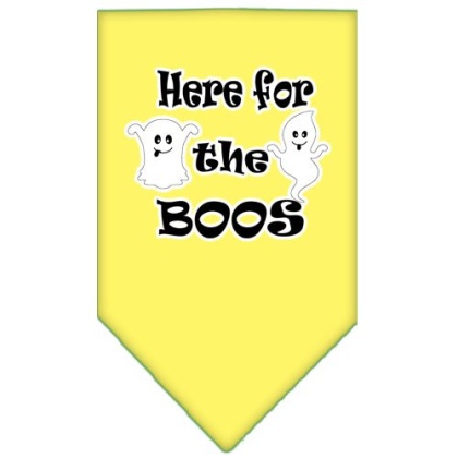 Here for the Boos Screen Print Bandana Yellow Large