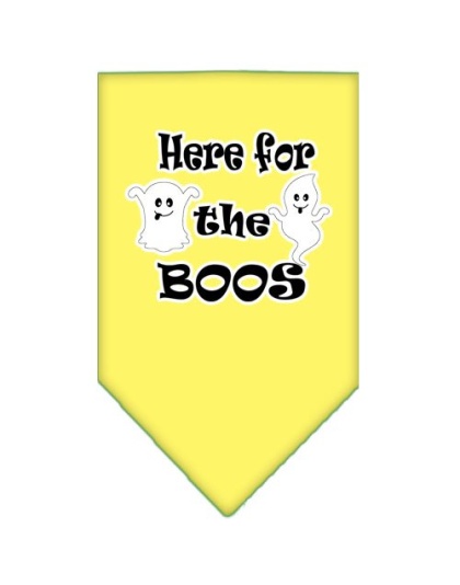 Here for the Boos Screen Print Bandana Yellow Large