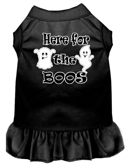 Here for the Boos Screen Print Dog Dress Black 4X (22)