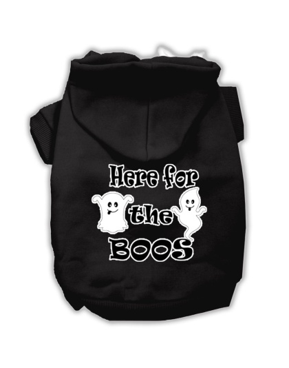 Here for the Boos Screenprint Dog Hoodie Black L