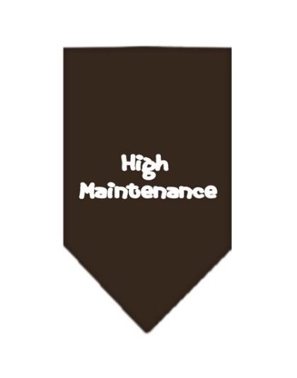 High Maintenance Screen Print Bandana Cocoa Large