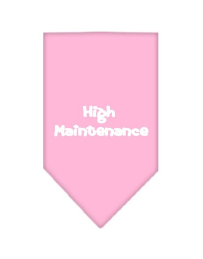 High Maintenance Screen Print Bandana Light Pink Large