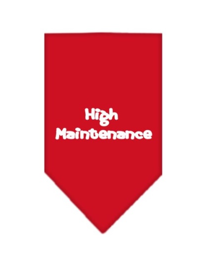 High Maintenance Screen Print Bandana Red Large