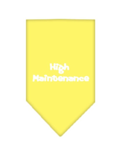 High Maintenance Screen Print Bandana Yellow Large