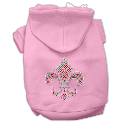 Holiday Fleur de lis Hoodies Pink L