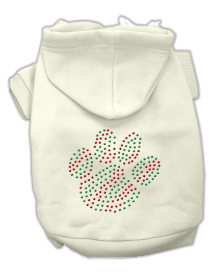 Holiday Paw Hoodies Cream L