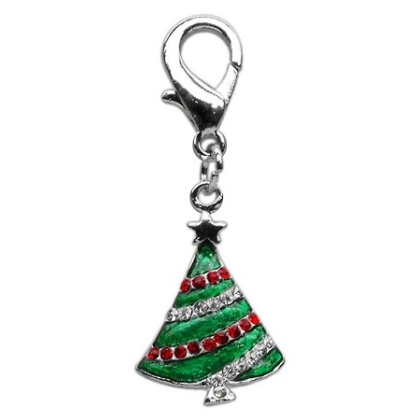 Holiday lobster claw charms / zipper pulls Christmas Tree