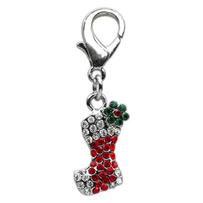 Holiday lobster claw charms / zipper pulls Stocking