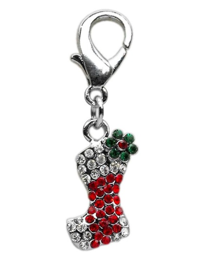 Holiday lobster claw charms / zipper pulls Stocking