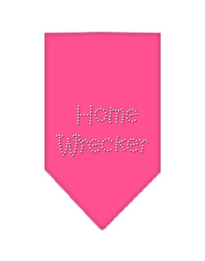 Home Wrecker Rhinestone Bandana Bright Pink Large