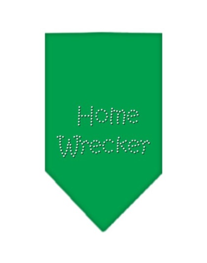 Home Wrecker Rhinestone Bandana Emerald Green Large