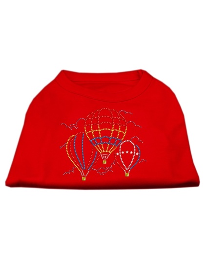 Hot Air Balloon Rhinestone Shirts Red L