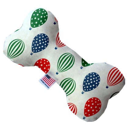 Hot Air Balloons 10 Inch Canvas Bone Dog Toy