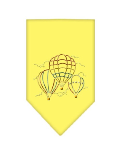 Hot Air Balloons Rhinestone Bandana Yellow Large