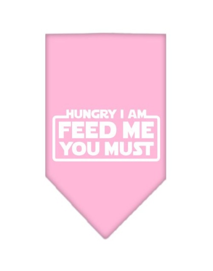 Hungry I Am Screen Print Bandana Light Pink Large