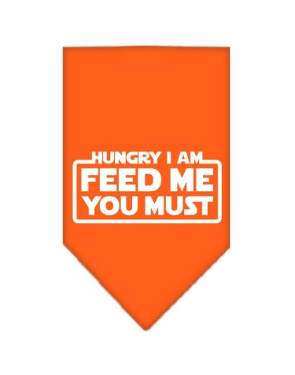 Hungry I Am Screen Print Bandana Orange Large