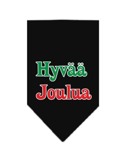 Hyvaa Joulua Screen Print Bandana Black Large