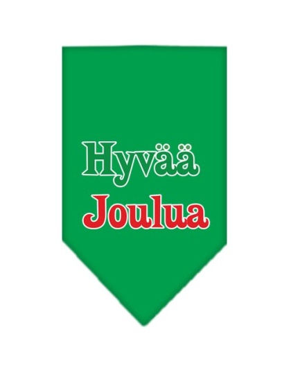 Hyvaa Joulua Screen Print Bandana Emerald Green Large