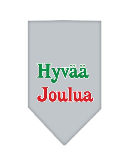 Hyvaa Joulua Screen Print Bandana Grey Large