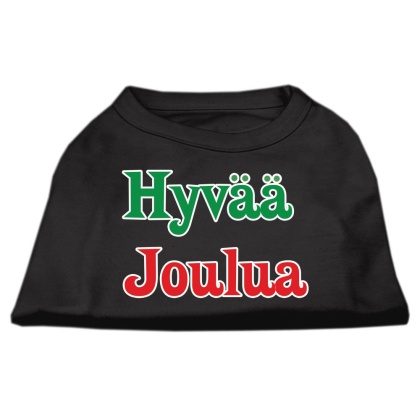 Hyvaa Joulua Screen Print Shirt Black L