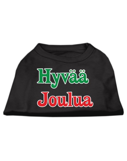 Hyvaa Joulua Screen Print Shirt Black L