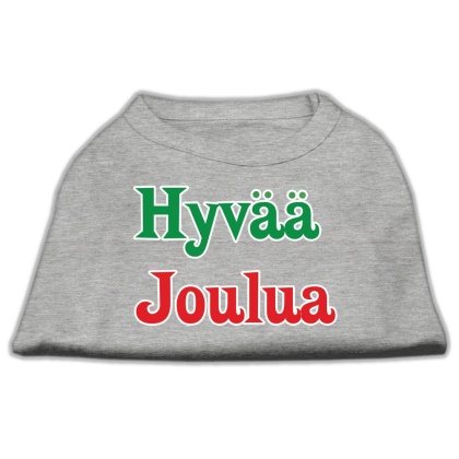 Hyvaa Joulua Screen Print Shirt Grey L