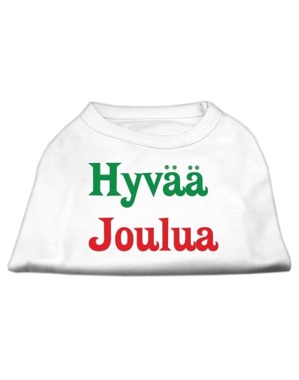 Hyvaa Joulua Screen Print Shirt White L