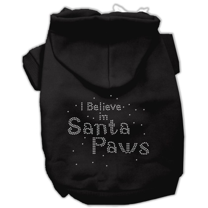 I Believe in Santa Paws Hoodie Black L