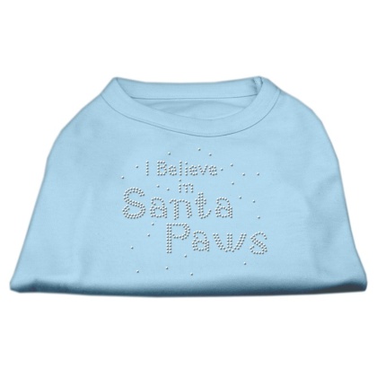 I Believe in Santa Paws Shirt Baby Blue L