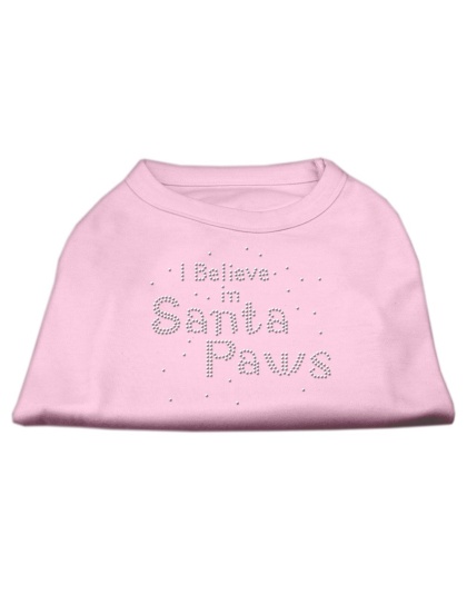 I Believe in Santa Paws Shirt Light Pink L