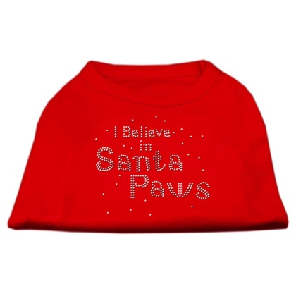 I Believe in Santa Paws Shirt Red L