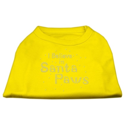 I Believe in Santa Paws Shirt Yellow Lg