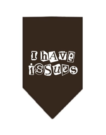 I Have Issues Screen Print Bandana Cocoa Large