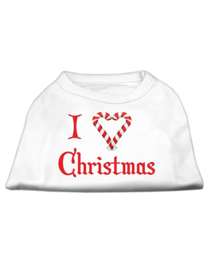 I Heart Christmas Screen Print Shirt White Lg